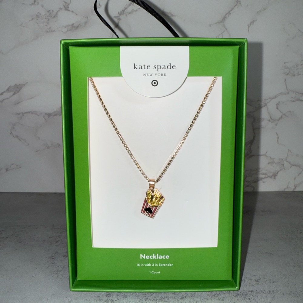 NIB Kate Spade New York x Target French Fry Charm Tennis Necklace
